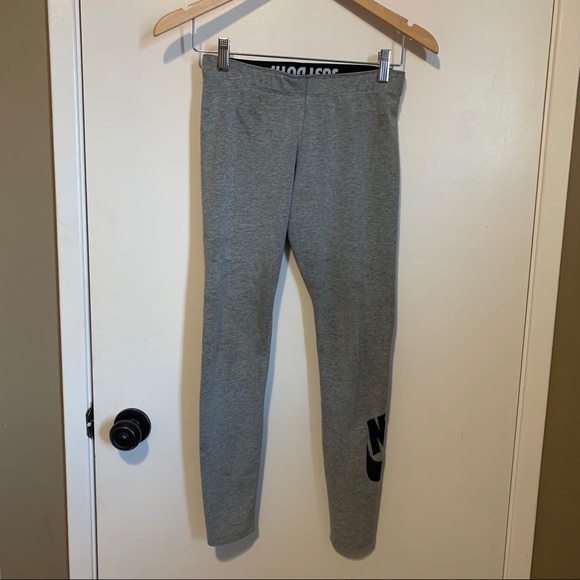 Nike Leg A See Leggings Small Logo Grey Swoosh - Picture 5 of 8